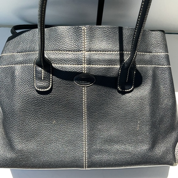 Tod's Vintage Classic Black Pebbles Leather D-Bag Tote Bag - Picture 9 of 16